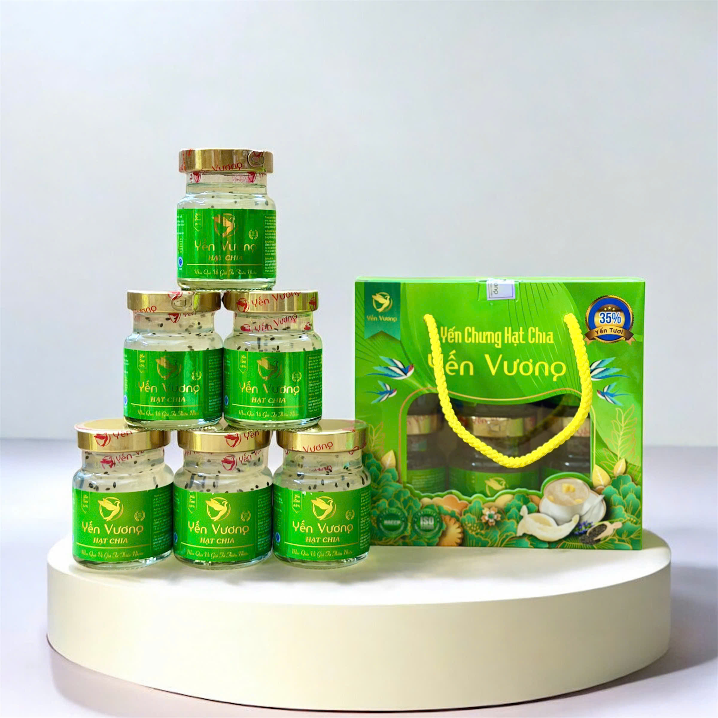 Lốc 6 hũ yến Vương 70ml Hạt Chia